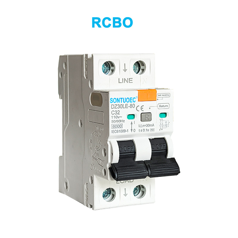 2p flit aktyèl sikwi brekè 6ka IEC61009.1standard bon jan kalite RCBO