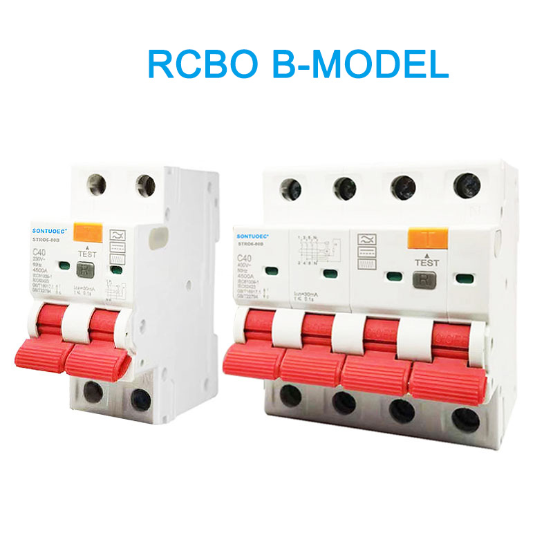 RCBO B Modèl 2p 4p rezidyèl Kouran Awondisman Brewer