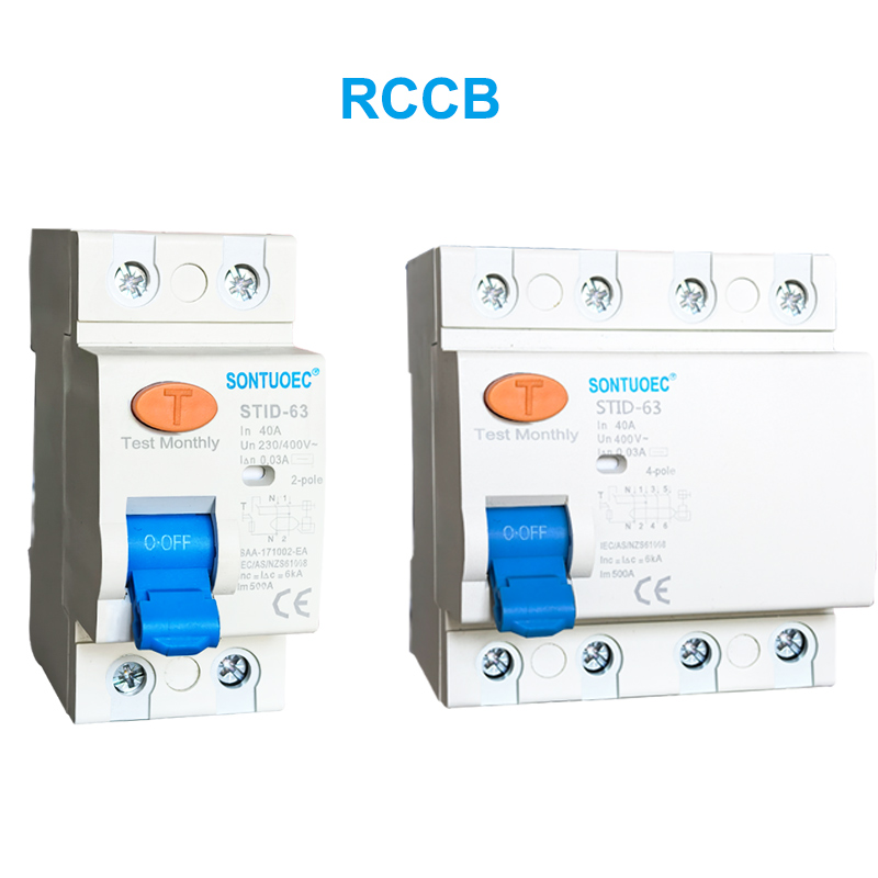STID-63 Seri RCCB 230V 63A rezidyèl Kouran Awondisman Brewer
