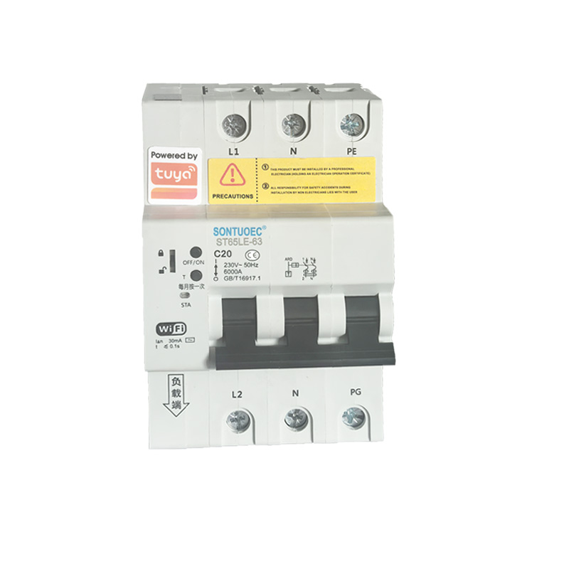 WiFi ST65LE-63wf2 Seri Multi Fonksyonèl IoT Entelijan RCBO Entelijan Circuit Breaker